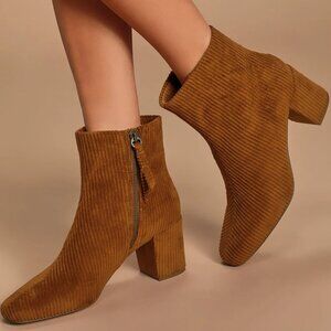 Splendid Heather Whiskey Corduroy High Heel Booties size 7.5- shipping incl